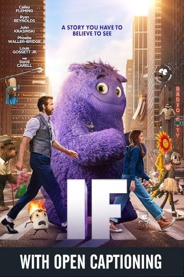 Open Caption: IF (PG) Movie Poster