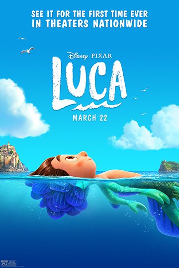 Luca (2021) - Pixar Special Theatrical Engagement (PG) Movie Poster