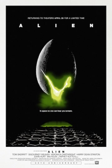 Alien 45th Anniversary Re-Release (R) Movie Poster