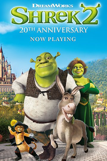Shrek 2 20th Anniversary (PG) Movie Poster