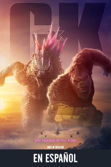 Godzilla x Kong: The New Empire (en Espanol) (PG-13) Movie Poster